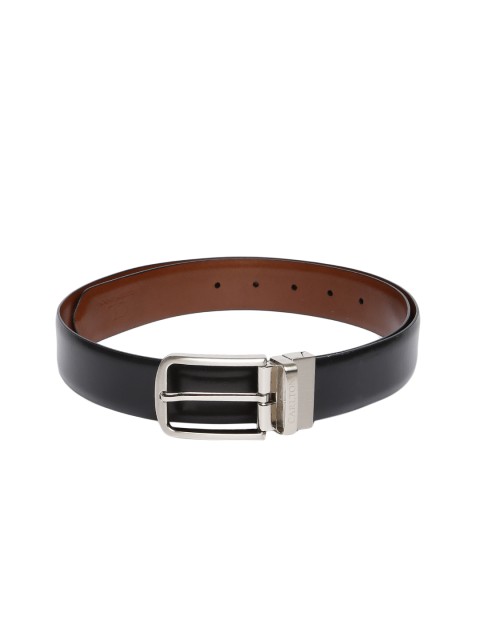 

Carlton London Men Black Solid Reversible Belt