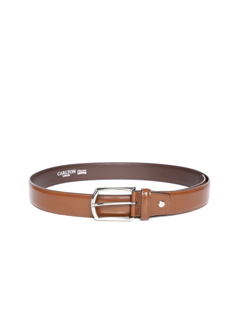 

Carlton London Men Brown Solid Leather Belt