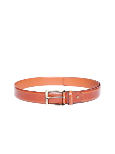 

Carlton London Men Tan Brown Leather Solid Belt