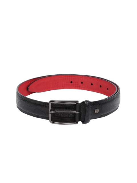 

Carlton London Men Black Textured Belt