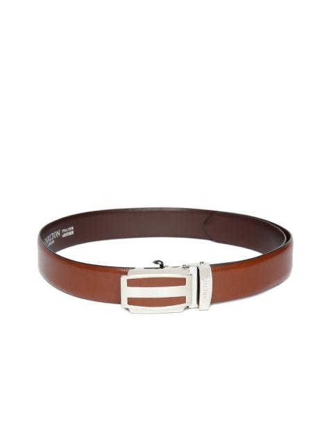 

Carlton London Men Brown Solid Leather Belt