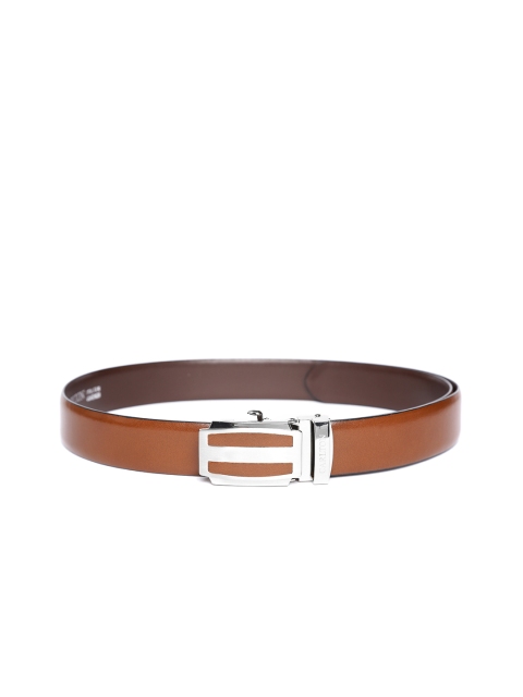 

Carlton London Men Brown Leather Solid Belt