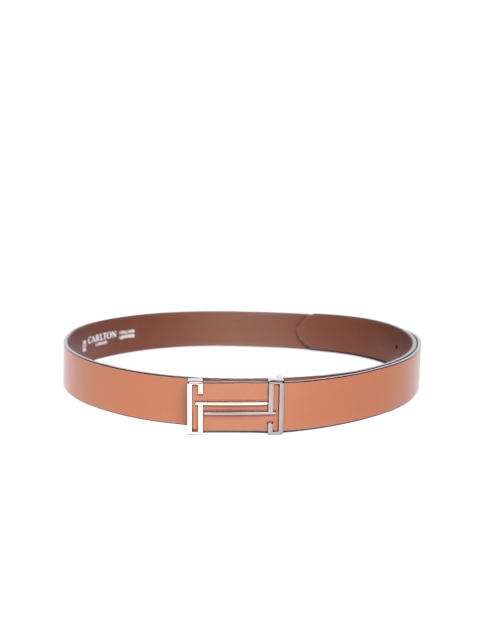 

Carlton London Men Brown Leather Solid Belt