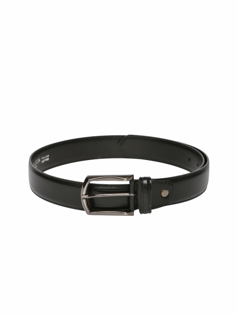 

Carlton London Men Black Solid Leather Belt