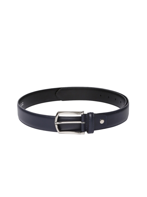 

Carlton London Men Navy Blue Solid Leather Belt