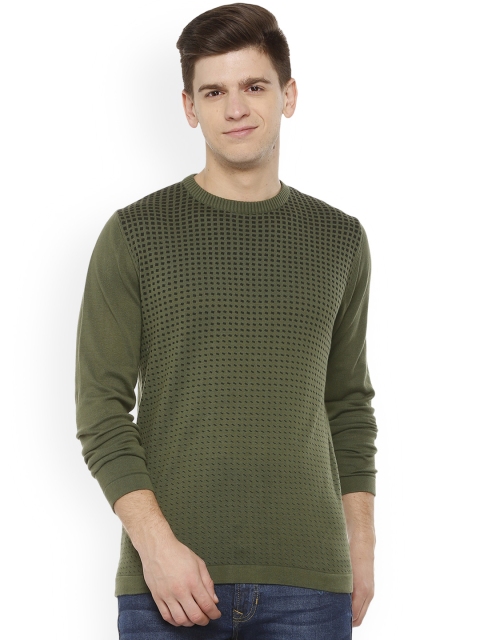 

Solly Sport Men Green Printed Sweater