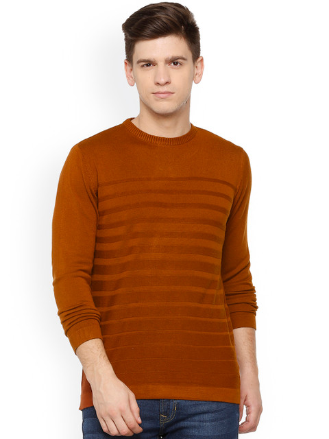 

Allen Solly Sport Men Brown Striped Sweater