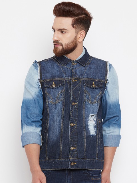 

Canary London Men Blue Solid Denim Jacket