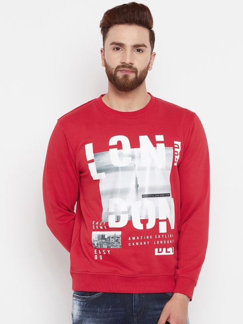 

Canary London Men Red Printed Sweatshirt