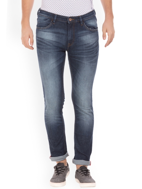

Arrow Blue Jean Co. Men Blue Slim Fit Mid-Rise Clean Look Stretchable Jeans