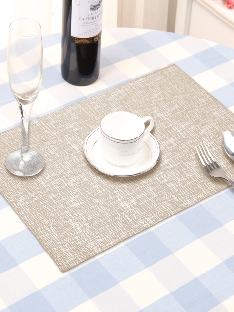 

OBSESSIONS Set Of 6 Beige Textured Table Mats