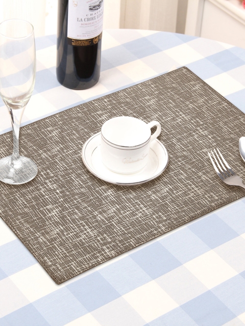 

OBSESSIONS Set Of 6 Brown Textured Table Mats