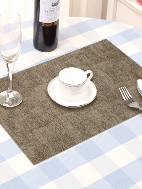 

OBSESSIONS Set Of 6 Brown Textured Table Mats