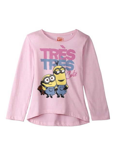 

Kids Ville Minions featured Pink Tshirt for Girls