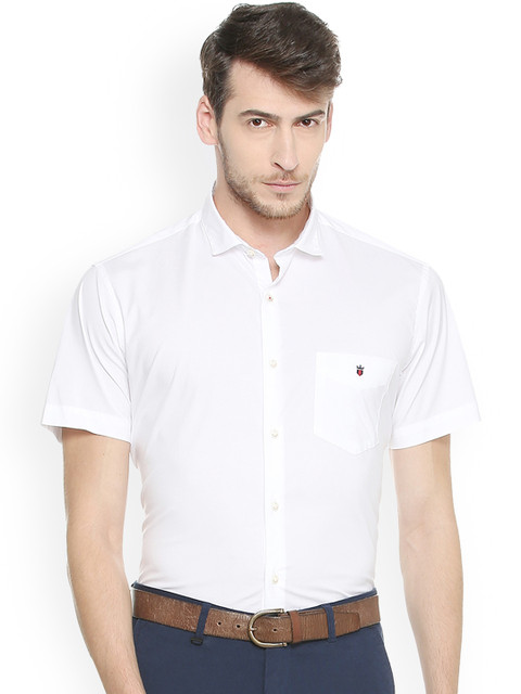 

Louis Philippe Men White Slim Fit Solid Casual Shirt