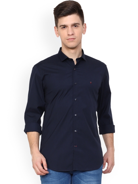 

Louis Philippe Men Navy Blue Slim Fit Solid Casual Shirt