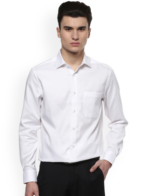 

Louis Philippe Men White Regular Fit Self Design Formal Shirt