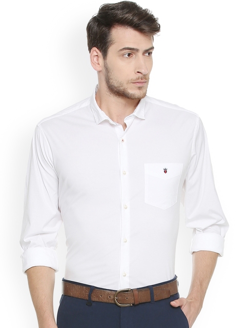 

Louis Philippe Men White Slim Fit Solid Casual Shirt