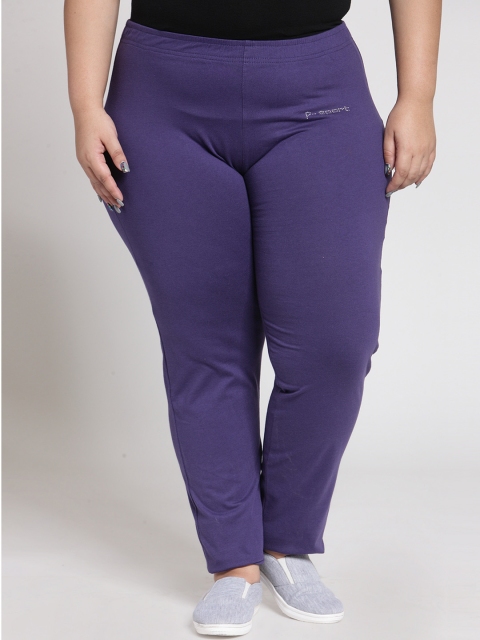 

plusS Women Purple Straight-Fit Trackpant