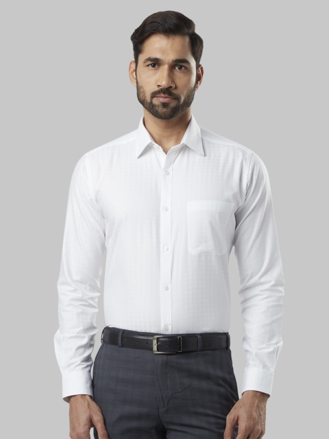 

Raymond Men White Self-Design Formal Shirt