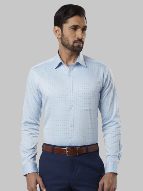 

Raymond Men Blue Printed Formal Shirt