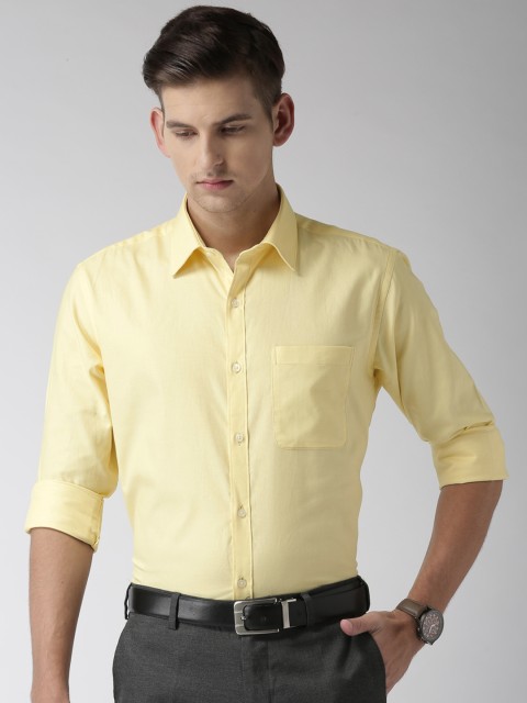 

Raymond Men Yellow Slim Fit Solid Formal Shirt