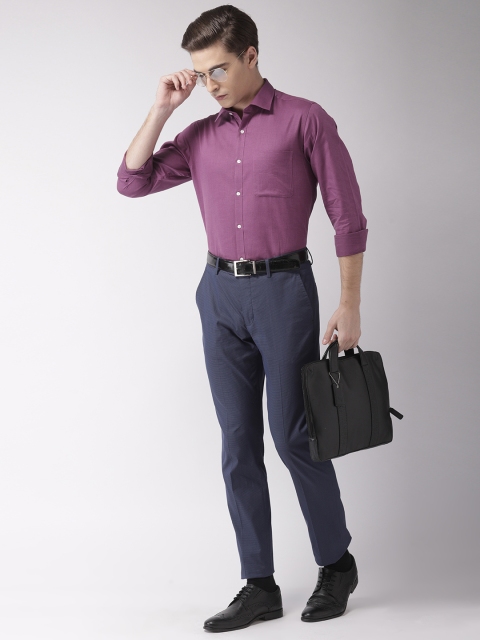 

Raymond Men Pink Slim Fit Self Design Formal Shirt
