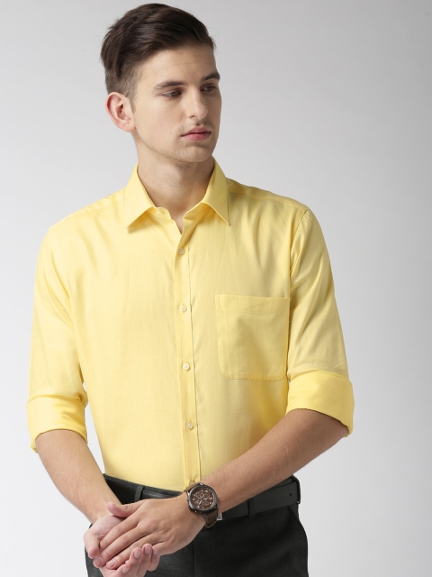 

Raymond Men Yellow Slim Fit Solid Formal Shirt