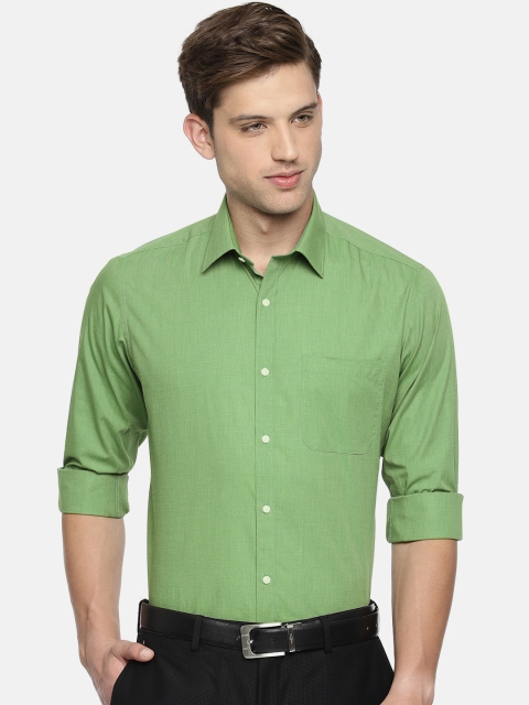 

Raymond Men Green Slim Fit Solid Formal Shirt