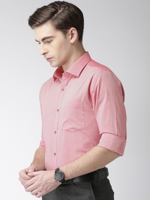 

Park Avenue Men Red Slim Fit Self-Design Formal Shirt