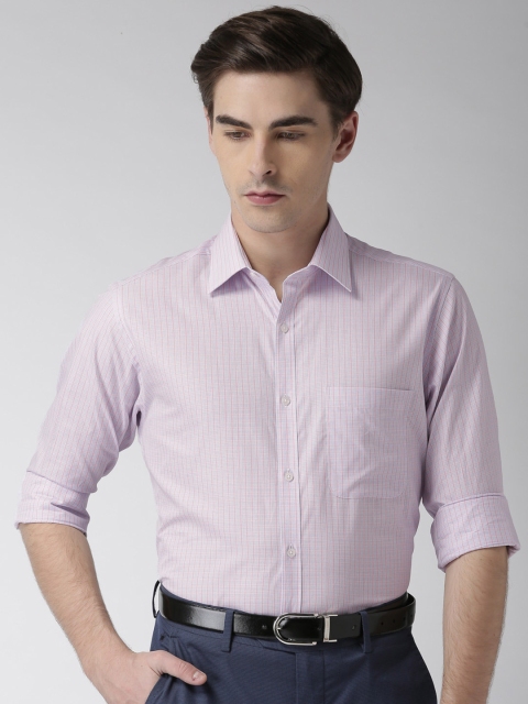 

Raymond Men Pink & White Slim Fit Checked Formal Shirt
