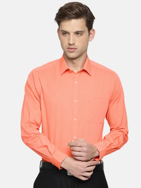 

Raymond Men Orange Slim Fit Solid Formal Shirt