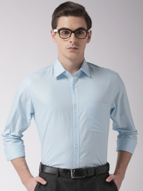 

Raymond Men Blue Slim Fit Solid Formal Shirt