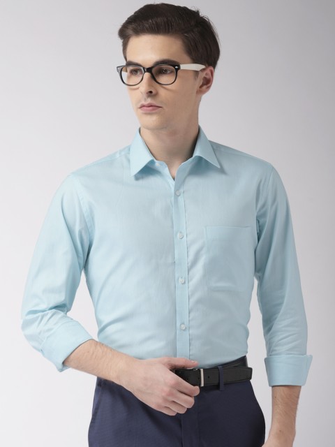 

Raymond Men Blue Slim Fit Solid Formal Shirt