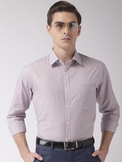 

Raymond Men White & Red Slim Fit Checked Formal Shirt