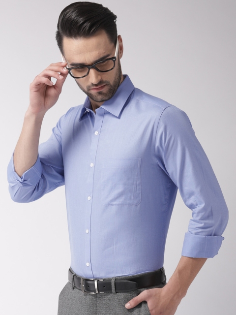 

Raymond Men Blue Slim Fit Solid Formal Shirt