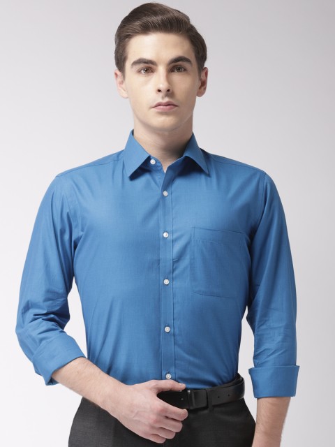

Raymond Men Blue Slim Fit Solid Formal Shirt