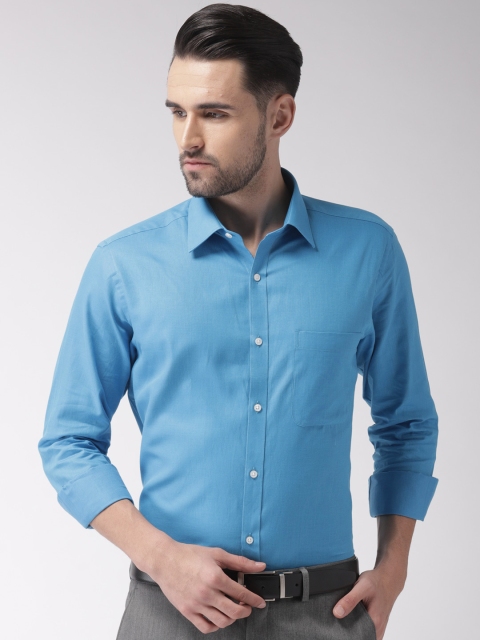 

Raymond Men Blue Slim Fit Solid Formal Shirt