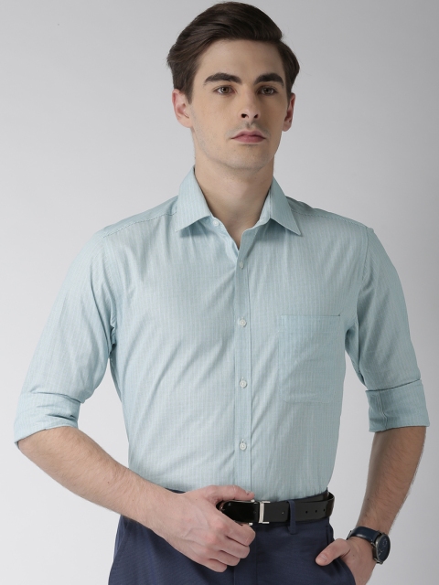 

Raymond Men Green Slim Fit Checked Formal Shirt