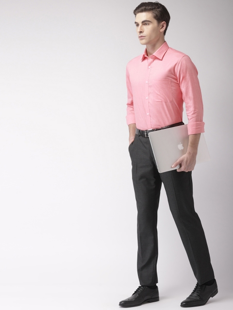

Raymond Men Peach-Coloured Slim Fit Solid Formal Shirt