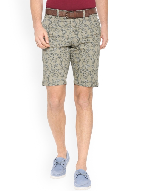 

Allen Solly Men Olive Green Printed Regular Fit Shorts