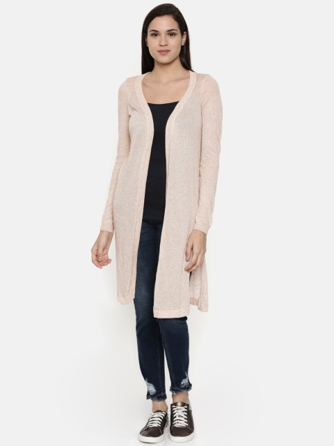 

Vero Moda Women Pink Solid Open Front Shrug