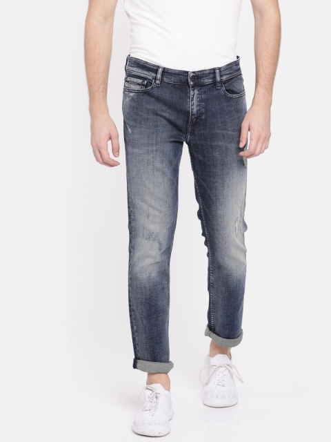 

Calvin Klein Jeans Men Blue Skinny Fit Mid-Rise Mildly Distressed Jeans