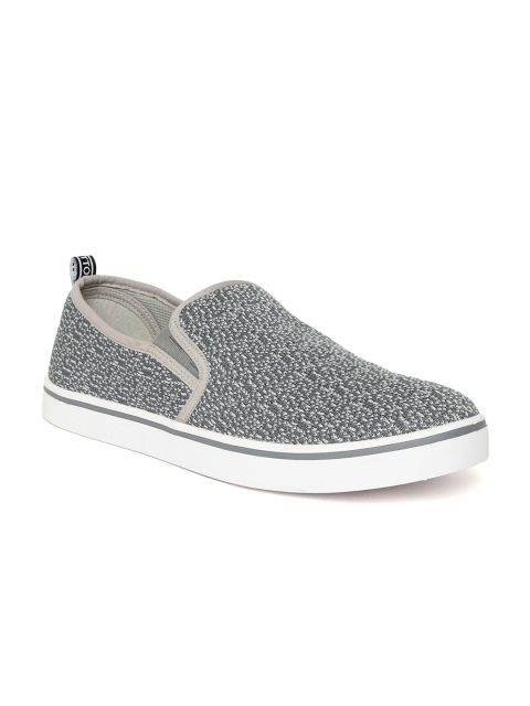 

United Colors of Benetton Men Grey Slip-On Sneakers