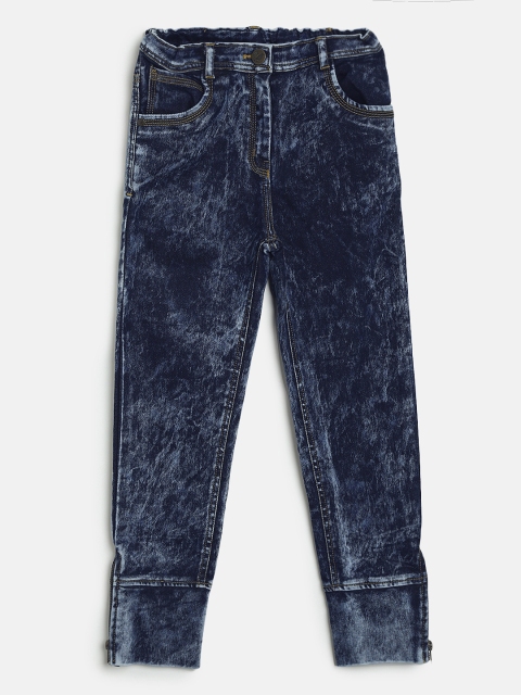 

Little Kangaroos Girls Blue Slim Fit Mid-Rise Clean Look Jeans