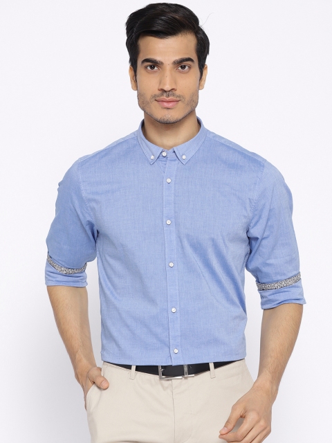 

Blackberrys Men Blue Slim Fit Solid Casual Shirt