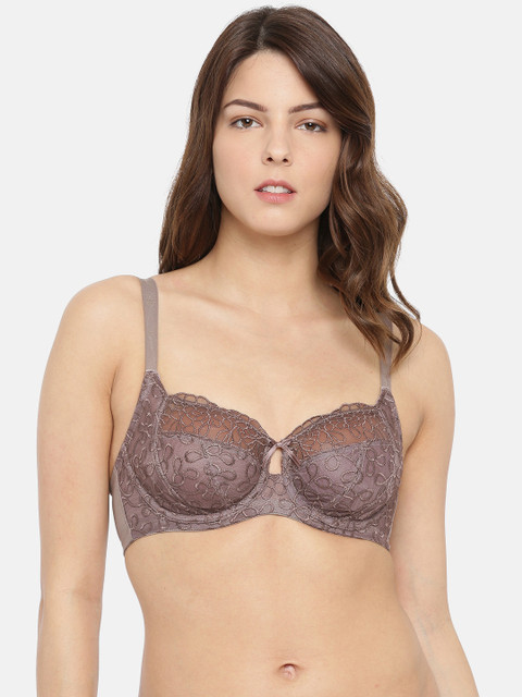 

Bwitch Taupe Lace Underwired Non Padded Everyday Bra
