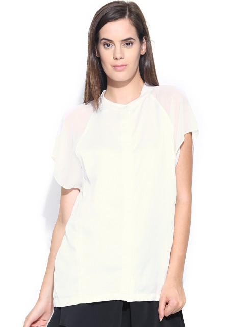 

United Colors of Benetton Women Off-White Casual Shirt