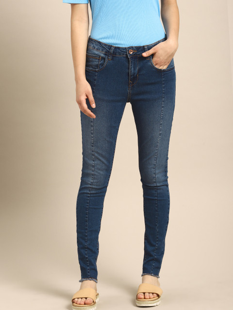 

ether Women Blue Mid-Rise Clean Look Stretchable Jeans
