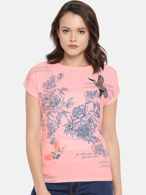 

OPt Women Pink Printed Top